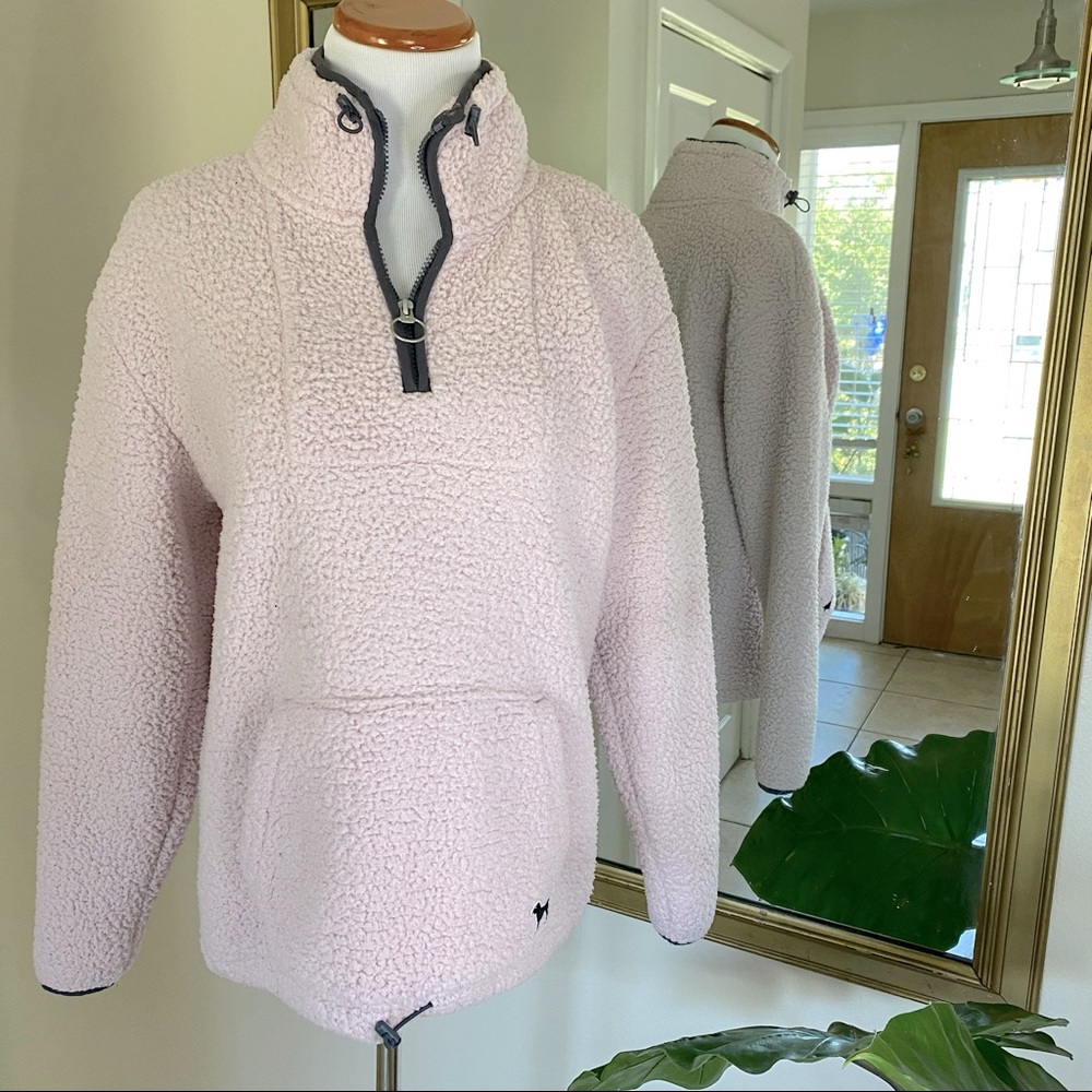 PINK Victoria’s Secret Fuzzy Zip Pullover Size XS